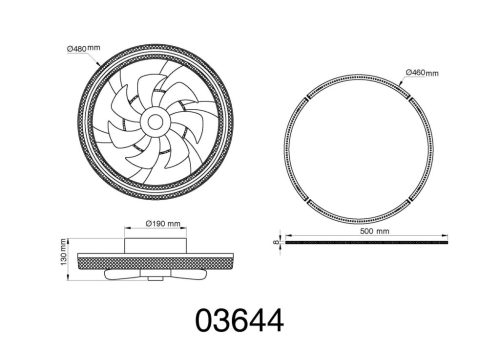 CIRILLA Mennyezeti ventilátor