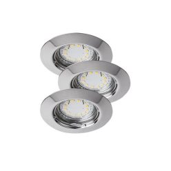Lite kör spot fix GU10 LED 3x3W króm