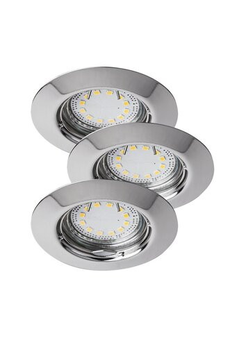 Lite kör spot fix GU10 LED 3x3W króm