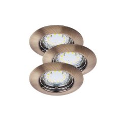 Lite kör spot fix GU10 LED 3x3W bronz