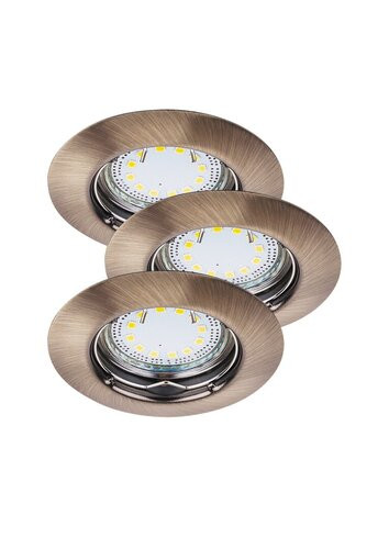 Lite kör spot fix GU10 LED 3x3W bronz