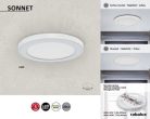Sonnet, LED 18W, fehér, D225mm