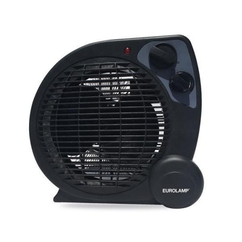 Eurolamp Ventilátoros fűtőtest, 1000/2000W, fekete