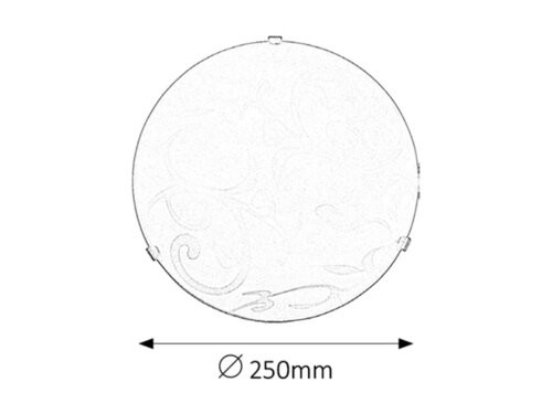 Scroll mennyezeti D25 E27 60W, fehér