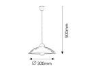 Bloomy függőlámpa D30 E27 60W, fehér