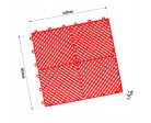 Moduláris garázspadló  polipropilén (PP) 40x40x1,8cm - piros