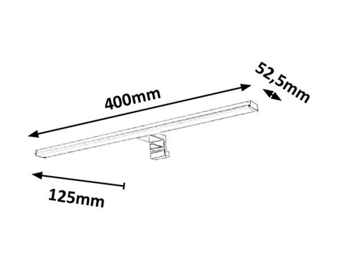 Levon, fürdősz, LED 8W, króm
