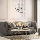 Avalon, beltéri függ,LED 75W, s.alu.,D60cm