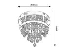 Pallas, beltéri, mennyezeti ,LED20W+3xE14,króm,D30cm