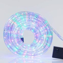 Eurolamp LED fénykábel, 10M, IP44, programozható, színes