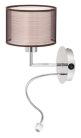 Anastasia fali E27 60W+LED 1W króm/barna