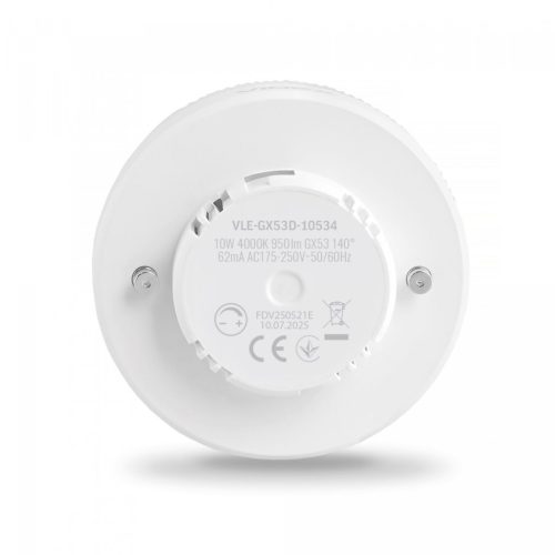 Videx GX53-as foglalatú Dimmelhető LED izzó 10W-NW