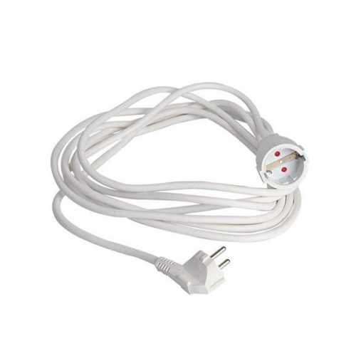 Földelt hálózati hosszabbító fehér 3Χ1.5mm 5m 16A 220-240V