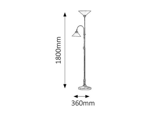 Marian álló lámpa E27 2x60W bronz