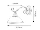Elisett falikar E27 1x60W bronz