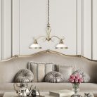 Elisett 2ágú függőlámpa E27 2x60W bronz