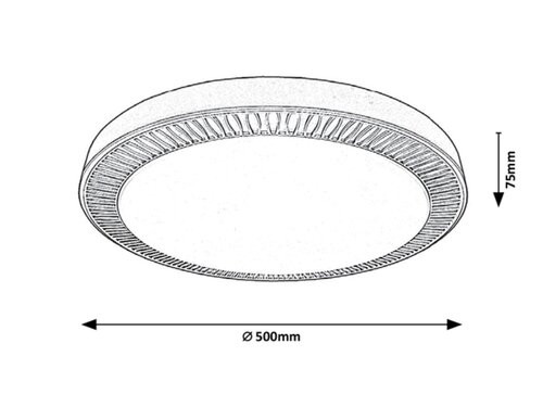 Matea, beltéri, mennyezeti ,LED 40W, barna,D50cm