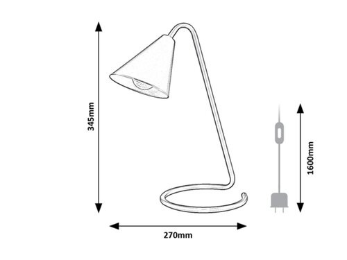 Monty, beltéri asztali.E14,40W,fekete, H34,5