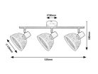 Rattan, beltéri spot,E14 3xMAX15W,fekete