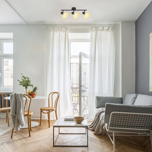 Rattan, beltéri spot,E14 3xMAX15W,fekete