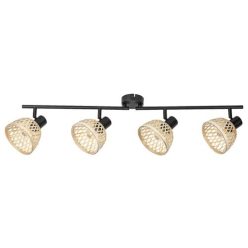 Rattan, beltéri spot,E14 4xMAX15W,fekete