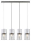Zelkova, beltéri függőlámpa E27 4xMAX40W,s.alu,D12
