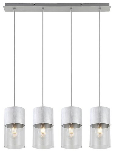 Zelkova, beltéri függőlámpa E27 4xMAX40W,s.alu,D12