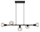 Sullivan, beltéri üveg.függ,E14,5x40W,fekete