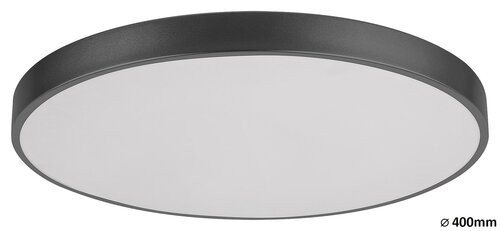 Tesia, beltéri, mennyezeti ,LED 36W, m.fekete,D40cm