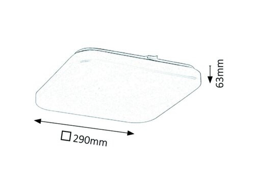 Rob mennyezeti LED ff-al,20W,IP20,négyzet,feh