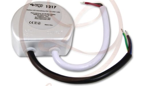MasterLED 20 W-os vízálló tápegység 1 .66 Amper 12V DC kör alakú