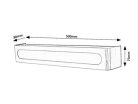 Jakub, beltéri fürdő,LED 12W,króm,L50cm