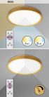 Sherwood, beltéri, mennyezeti ,LED 50W, bükk,D49cm