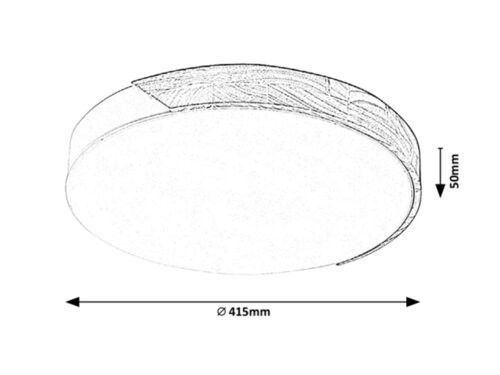 Maple, beltéri, mennyezeti ,LED 24W,fa/fekete,D42cm