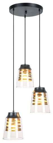 Zenaida, beltéri függőlámpa E27 3x MAX 60W,m.fekete