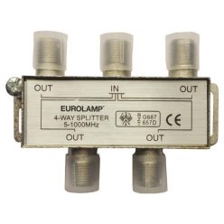 4-es TV antenna elosztó F csatlakozó