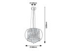 Ninelle, beltéri függőlámpa G9 6x MAX 40W,króm