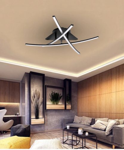 MasterLED Modena Loria 29 W-os ø62 cm natúr fehér fekete LED mennyezeti lámpa