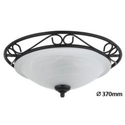 Athen mennyezeti D37 E27 2x60W matt fekete
