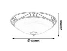Athen mennyezeti D47 E27 3x60W matt fekete