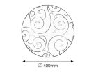 Harmony lux mennyezeti D40E27 2x60Wkróm/fehér