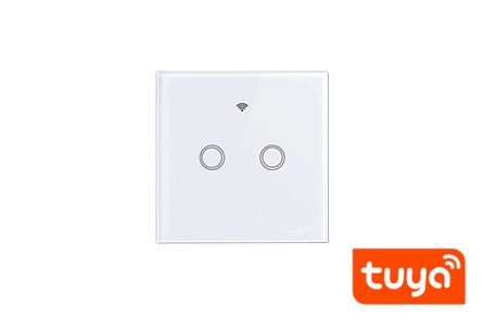 MasterLED Fehér üveg WIFI-s érintő villanykapcsoló (105+N)