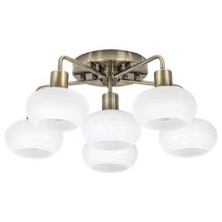 Sorina, beltéri, mennyezeti .E14 6x MAX40W,ant.bronz