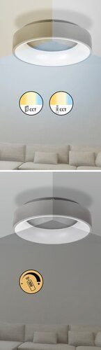Adeline, beltéri, mennyezeti .LED 24W,szürke,kerek