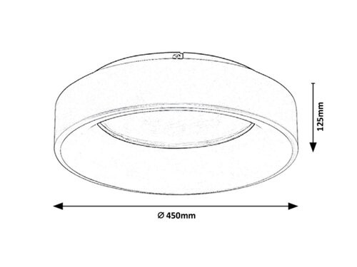 Adeline, beltéri, mennyezeti .LED 24W,szürke,kerek