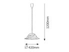 Alabastro függőlámpa rolly D41 E27 60Wtabaco