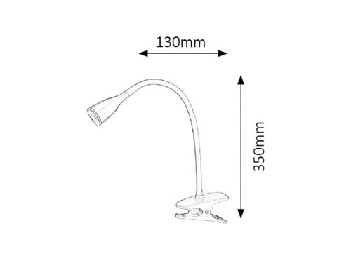 Jeff csiptetős asztali LED 4,5W,fehér