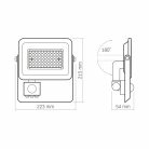 Videx Luka 50 W-os mozgásérzékelős natúrfehér LED reflektor