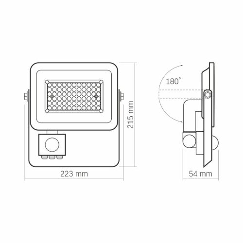 Videx Luka 50 W-os mozgásérzékelős natúrfehér LED reflektor