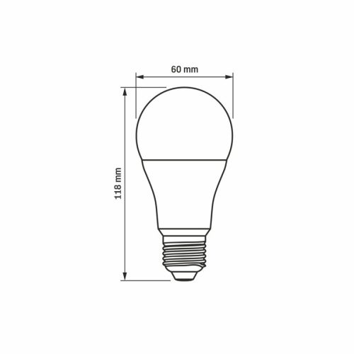 Videx A60 LED izzó 12 W-os natúr fehér E27-es foglalattal